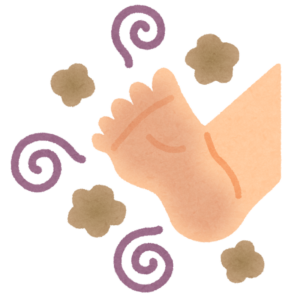 においの強い足のイラスト