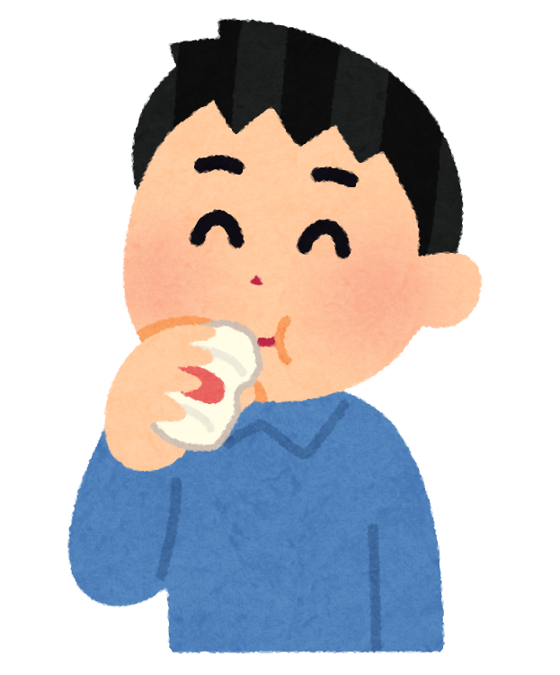 乳酸菌飲料を飲む男性のイラスト
