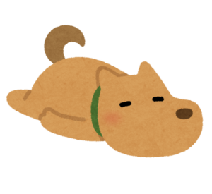 だるそうな犬のイラスト
