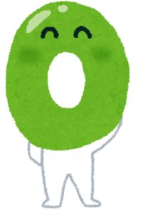 O型のキャラクターのイラスト