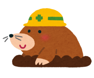 工事のモグラのイラスト