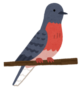 横を向いた鳥のイラスト