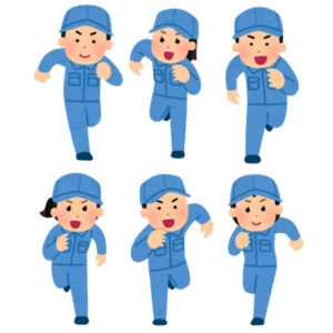 いろいろな走る人たちのイラスト