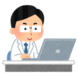 白衣を着た研究者のイラスト