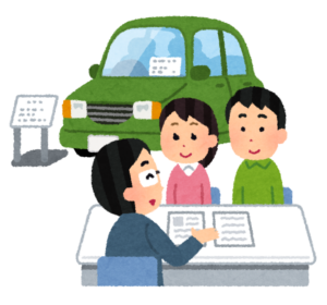 カーディーラーのイラスト