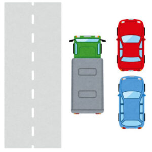 道路と車のイラスト