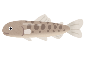 鮭の稚魚のイラスト