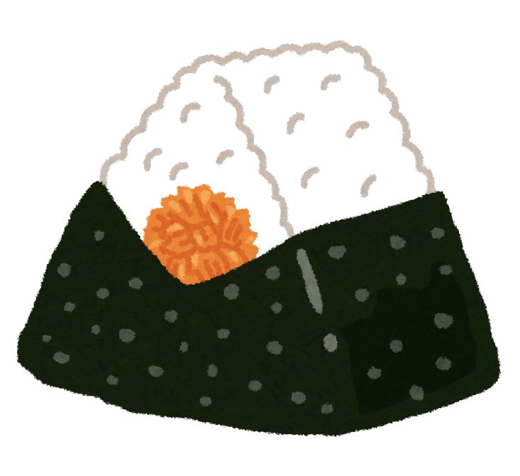 鮭のおにぎりのイラスト