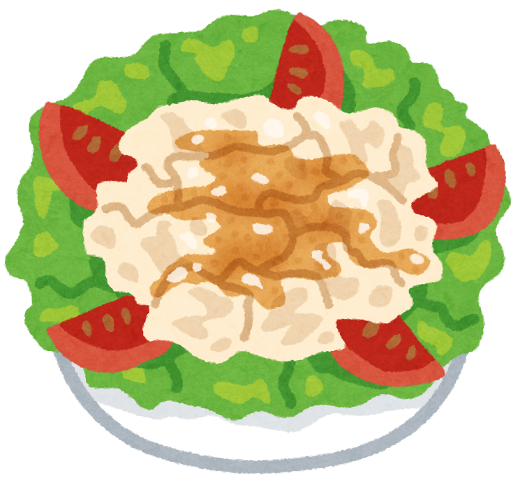 冷しゃぶサラダのイラスト