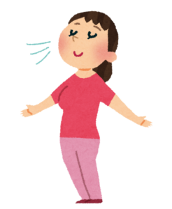 深呼吸をする人のイラスト