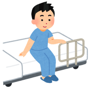 病院のベッドのイラスト