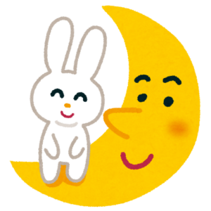月とうさぎのイラスト
