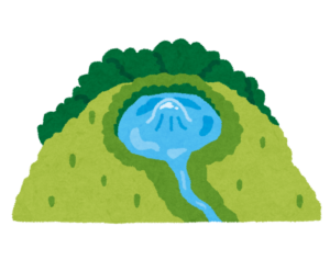 湧き水のイラスト