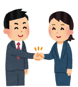 握手する二人
