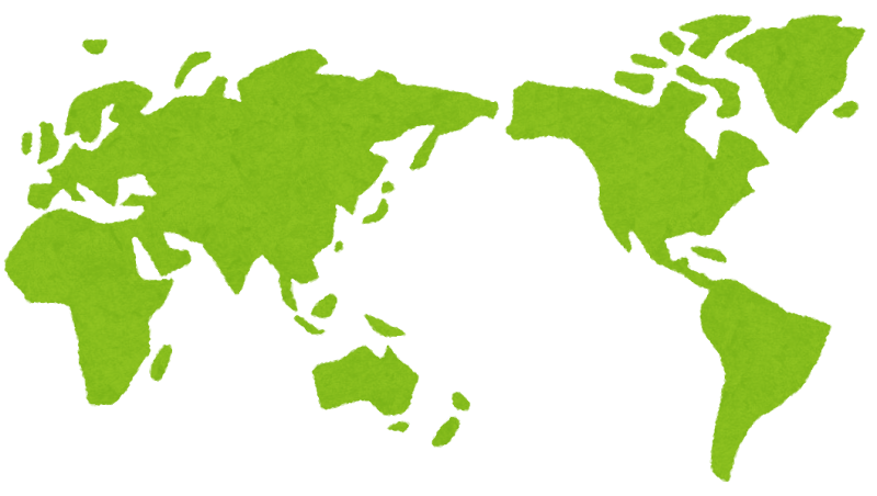 世界地図のイラスト