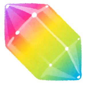 色とりどりの宝石のイラスト