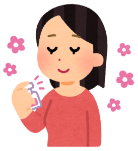 香水をつける人