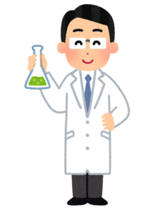 フラスコを持つ科学者