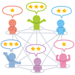 口コミ評価のイラスト