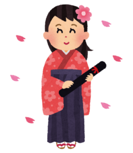 袴姿の学生