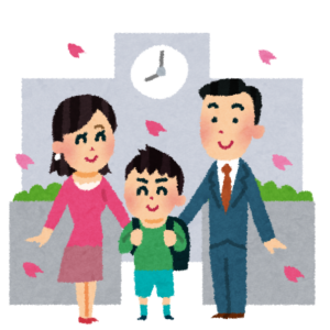 入学式の親子