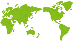 世界地図のイラスト