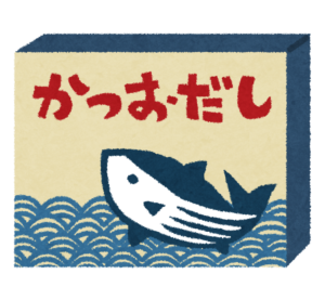 かつおだしの箱のイラスト