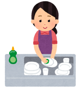 食器を洗う人
