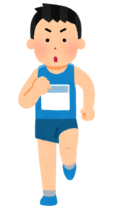 マラソンを走る男性のイラスト