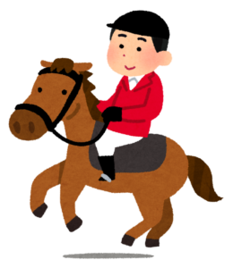 馬に乗る人のイラスト