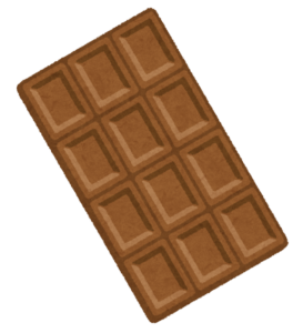 板チョコレートのイラスト