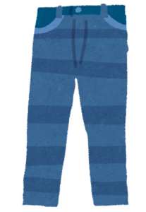 青いジーンズのイラスト
