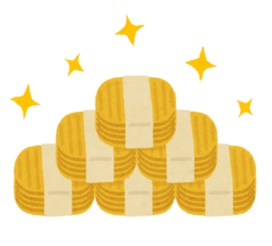 積み上げられた小判のイラスト