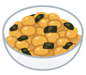 器に盛られた煮豆のイラスト