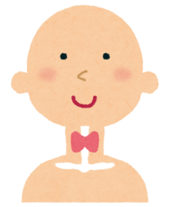 首の甲状腺の位置を示した人のイラスト