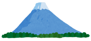 雪をかぶった富士山のイラスト