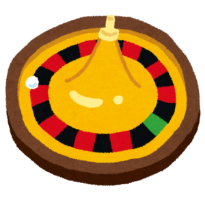 カジノのルーレット盤のイラスト