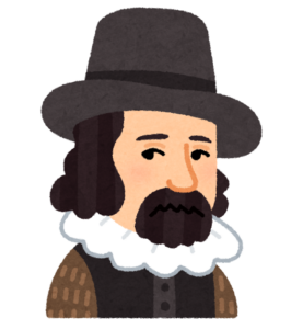 フランシス・ベーコンの似顔絵のイラスト
