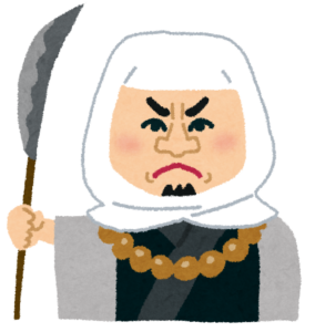 薙刀を持った武蔵坊弁慶のイラスト