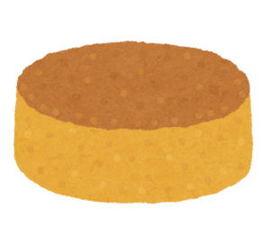 スポンジケーキのイラスト