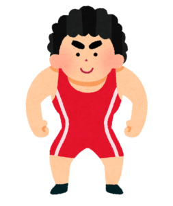 レスリングの選手のイラスト