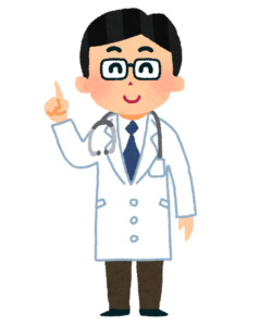白衣を着た男性医師のイラスト