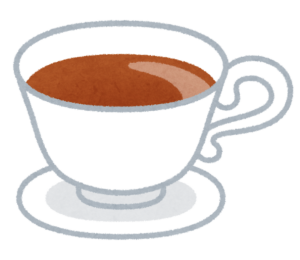 ティーカップに入った紅茶のイラスト