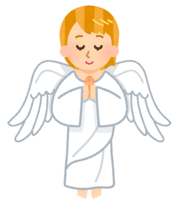 白い羽を持つ天使のイラスト