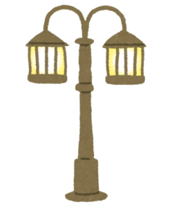 レトロな街灯のイラスト