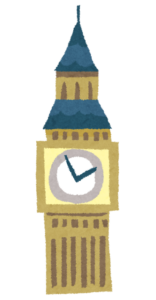 ロンドンの時計塔ビッグ・ベンのイラスト